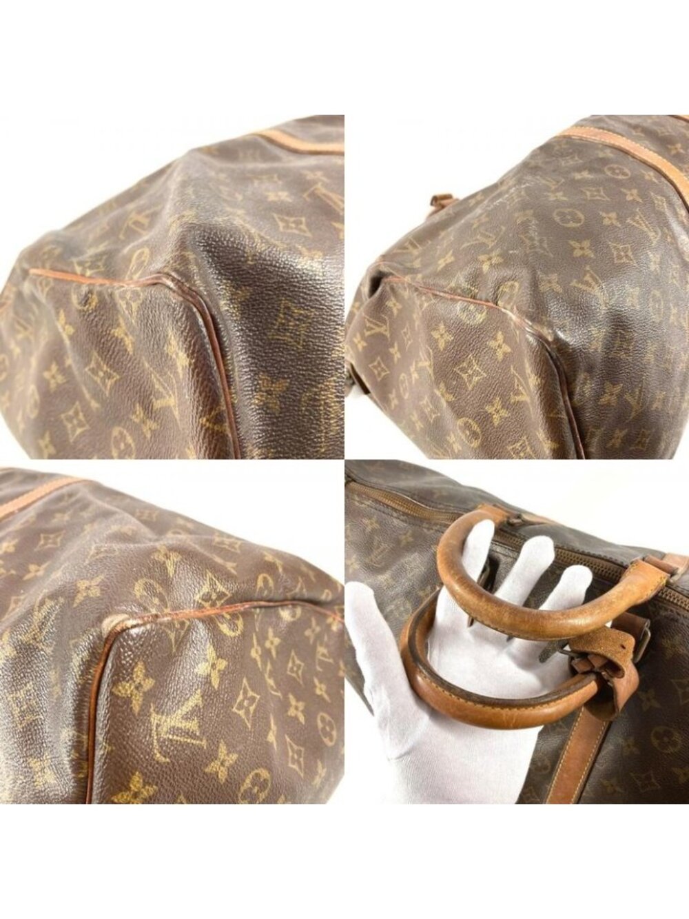 Louis Vuitton Boston Bag Keepall 55 Debeso Monogram Canvas Brown - Picture 7 of 9